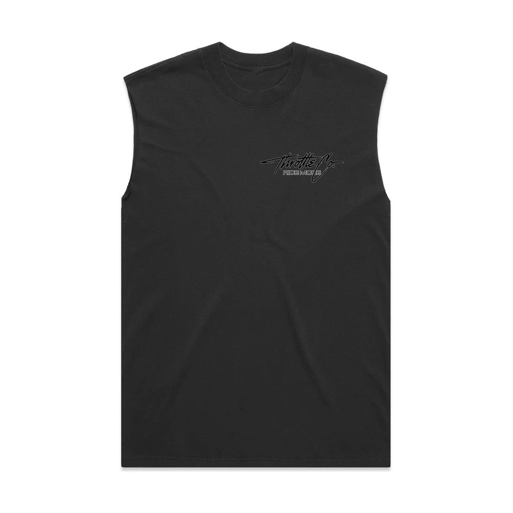 Throttle Co Varg Heavyweight Tank Faded Black Front