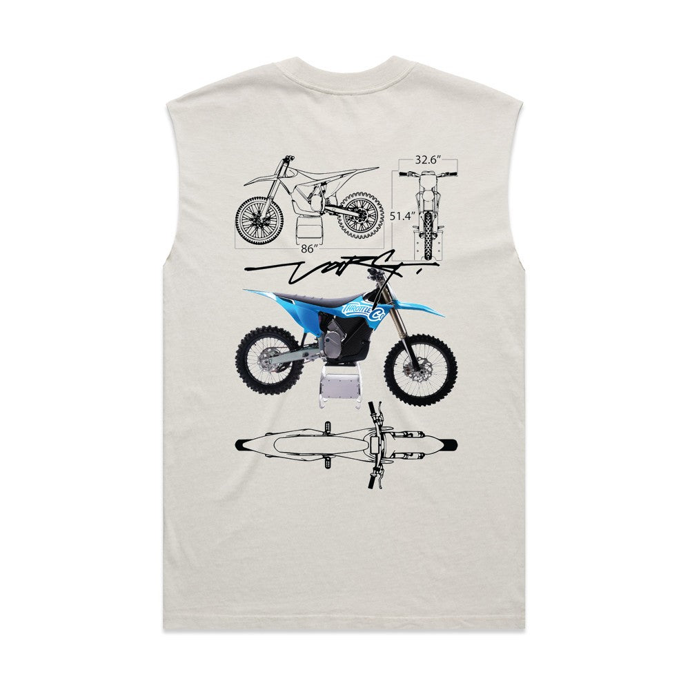 Throttle Co Varg Heavyweight Tank Faded Bone Back