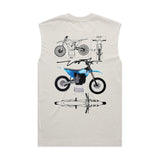 Throttle Co Varg Heavyweight Tank Faded Bone Back