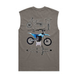 Throttle Co Varg Heavyweight Tank Faded Grey Back