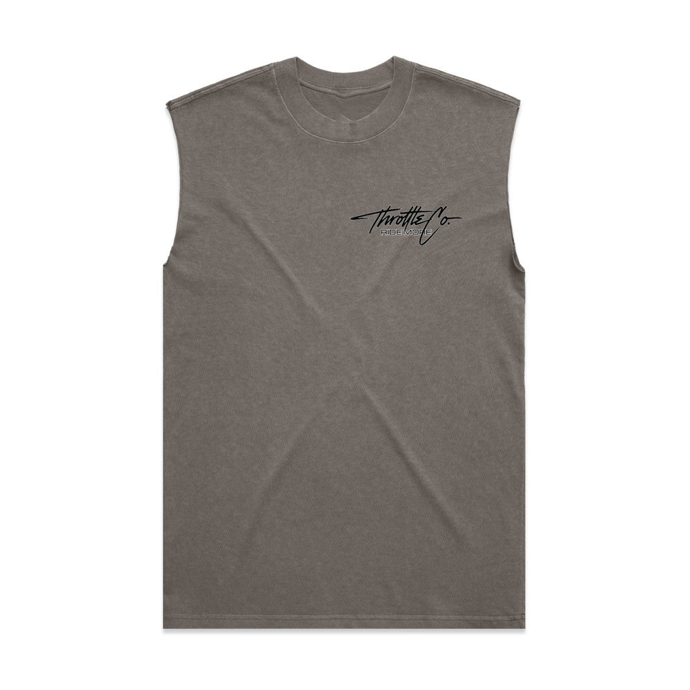 Throttle Co Varg Heavyweight Tank Faded Grey Front