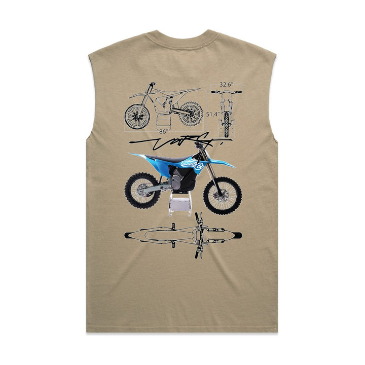Throttle Co Varg Heavyweight Tank Faded Khaki Back