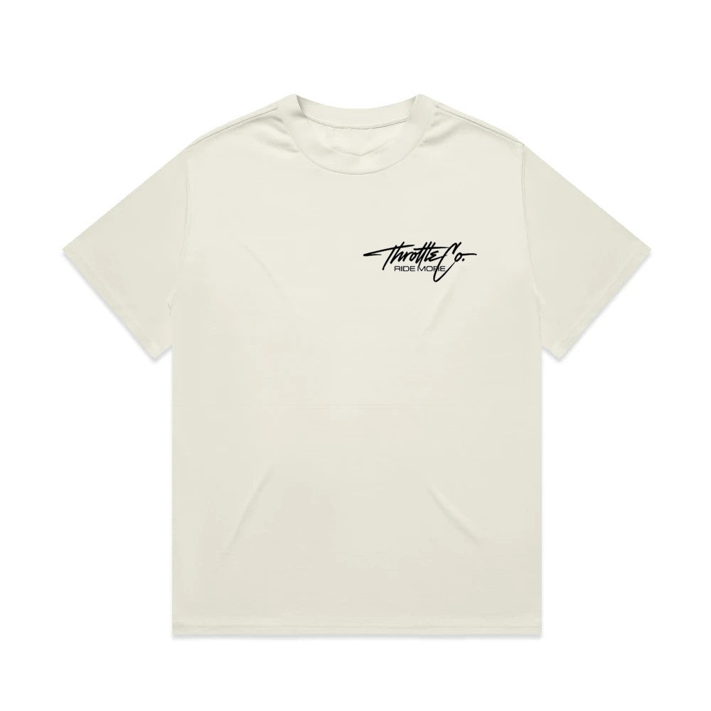 Throttle Co Varg Heavyweight Tee Tan Front