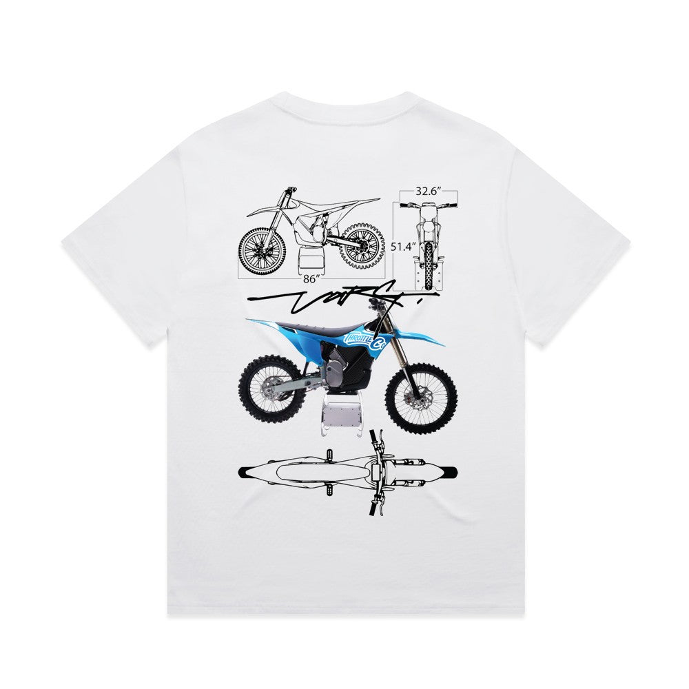 Throttle Co Varg Heavyweight Tee White Back
