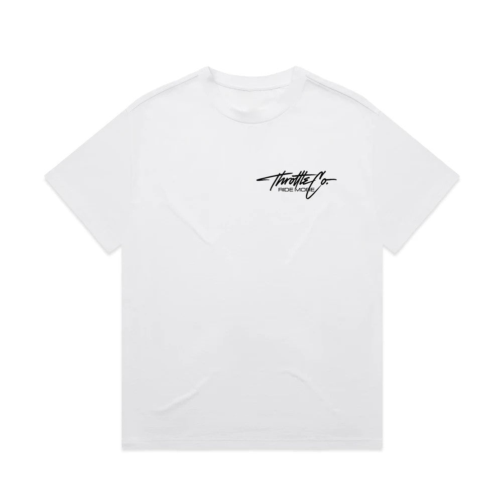 Throttle Co Varg Heavyweight Tee White Front