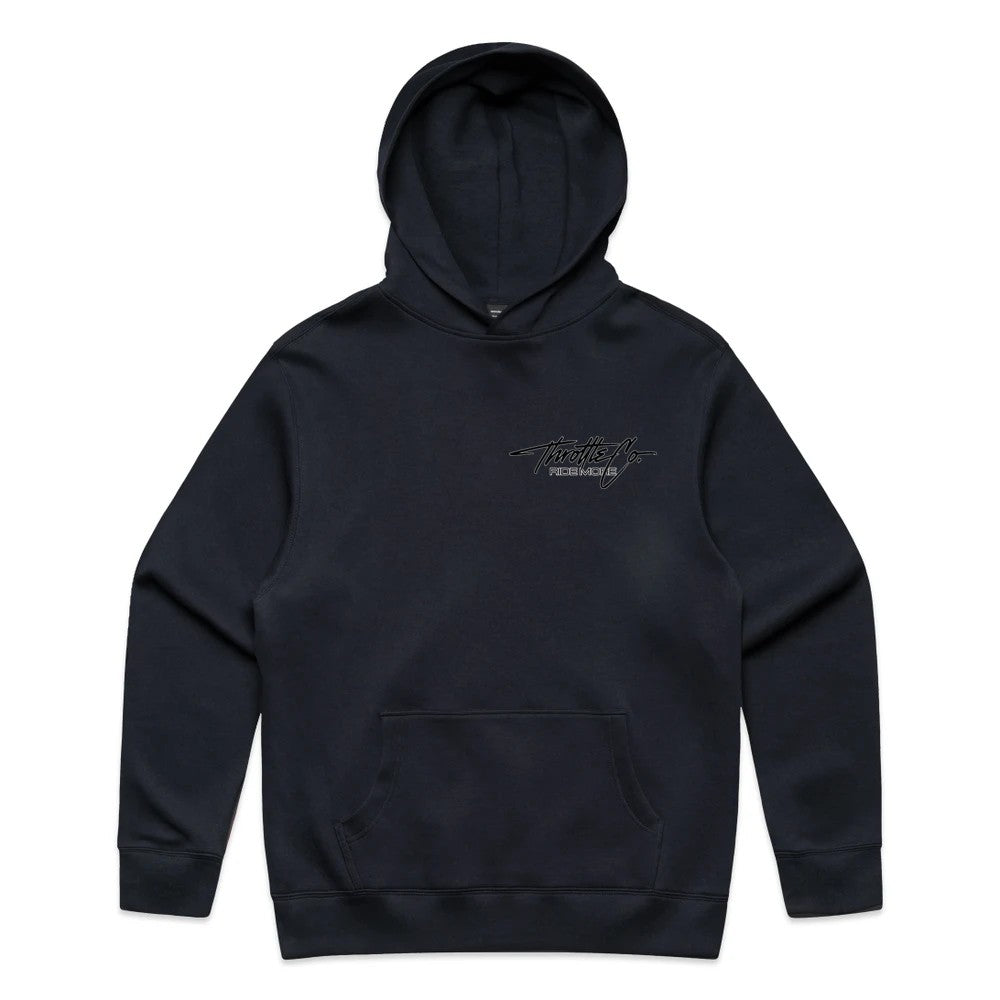 Throttle Co Varg Hoodie Ink Blue Front