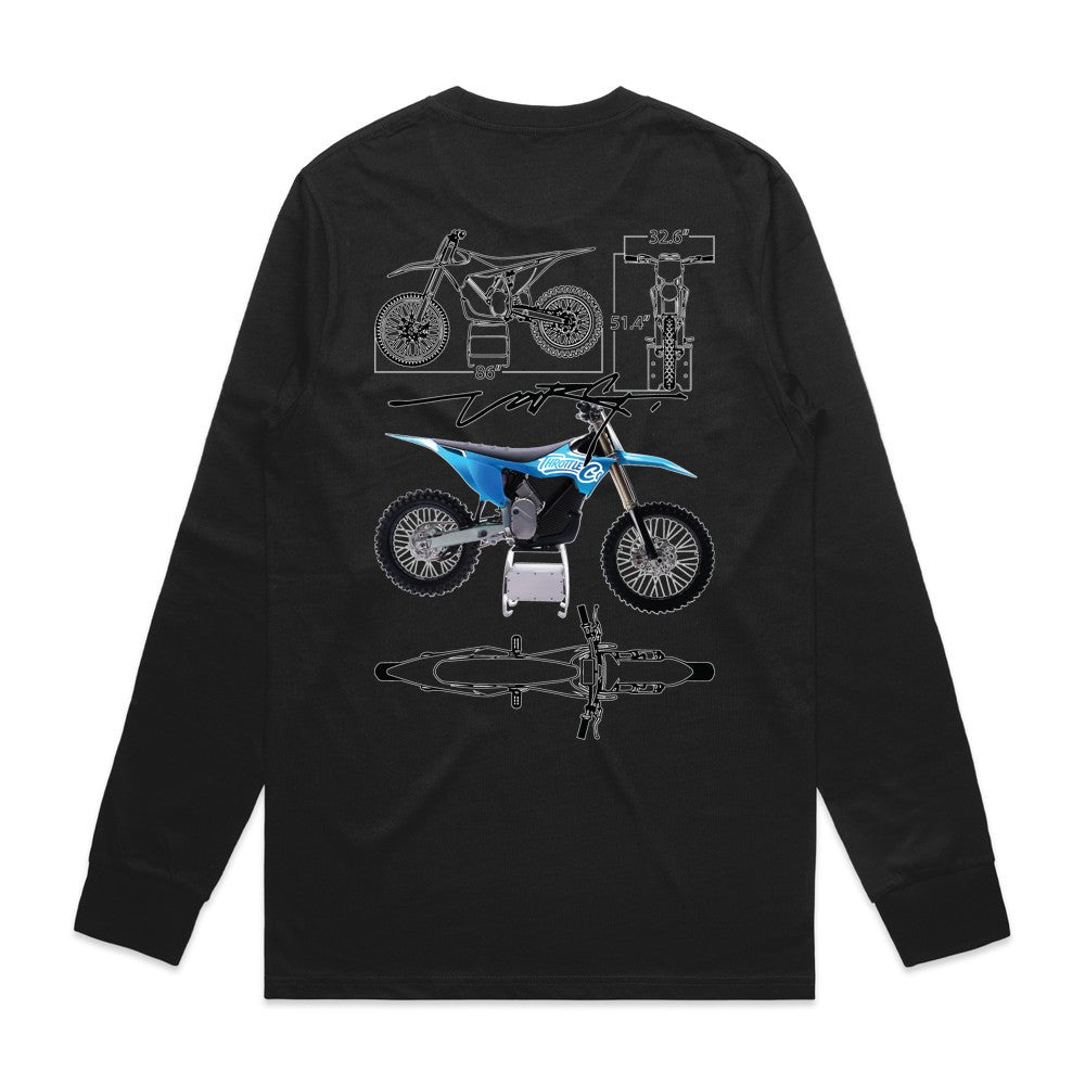 Throttle Co Varg Long Sleeve Tee Black Back