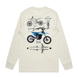 Throttle Co Varg Long Sleeve Tee Tan Back