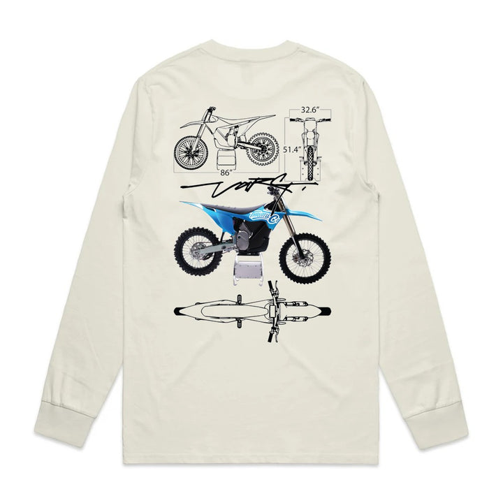 Throttle Co Varg Long Sleeve Tee Tan Back