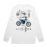 Throttle Co Varg Long Sleeve Tee White Back