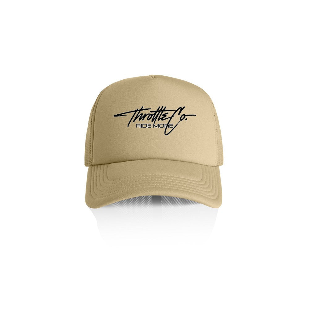 Throttle Co Varg Trucker Hat Khaki Front