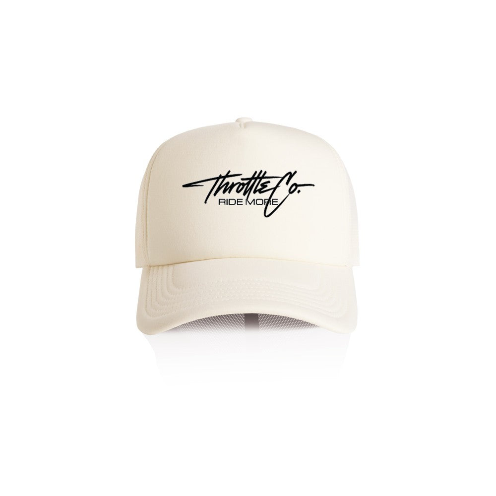 Throttle Co Varg Trucker Hat Tan Front