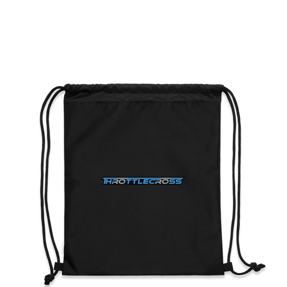 Throttlecross Drawstring Bag Black Front
