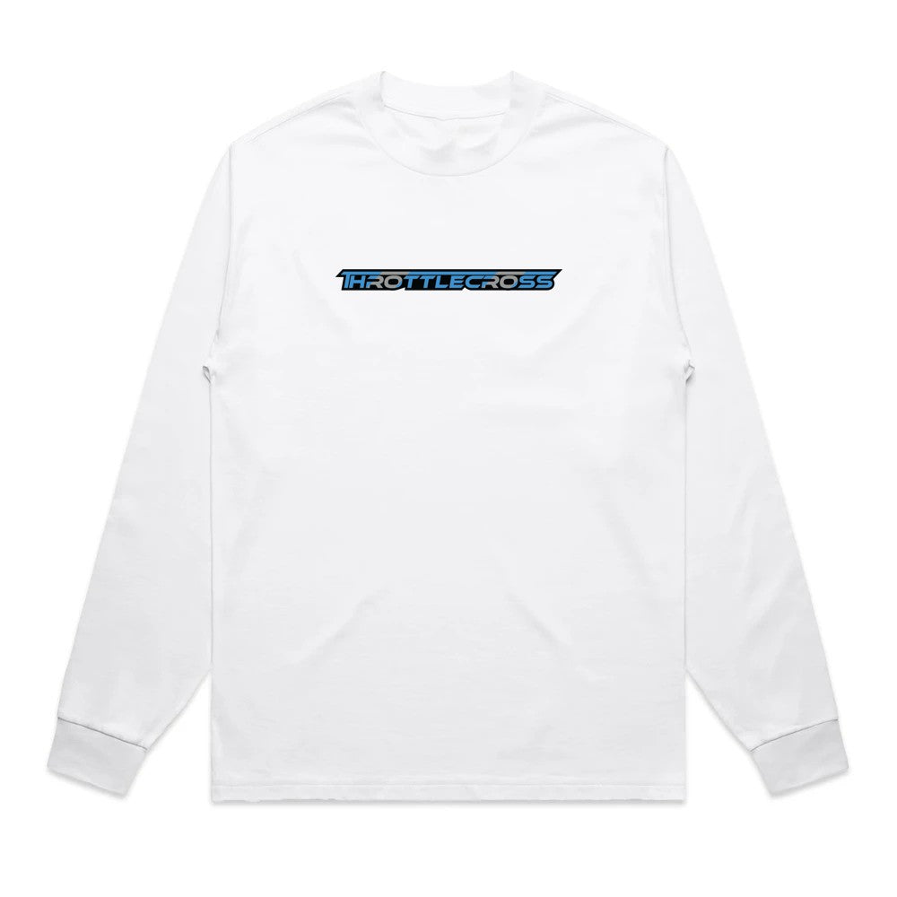 Throttlecross Heavyweight Long Sleeve Tee White Front