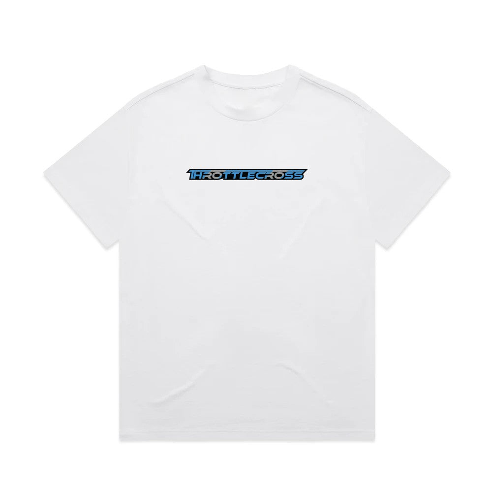 Throttlecross Heavyweight Tee White Front