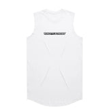 Throttlecross Logo Drop Tank White Front