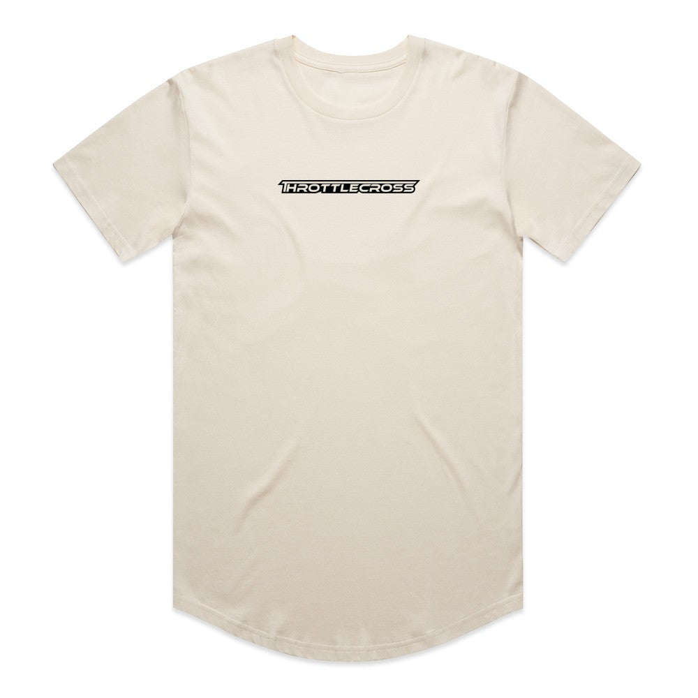 Throttlecross Logo Drop Tee Tan Front