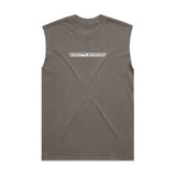 Throttlecross Logo Heavyweight Tank Faded Grey Front