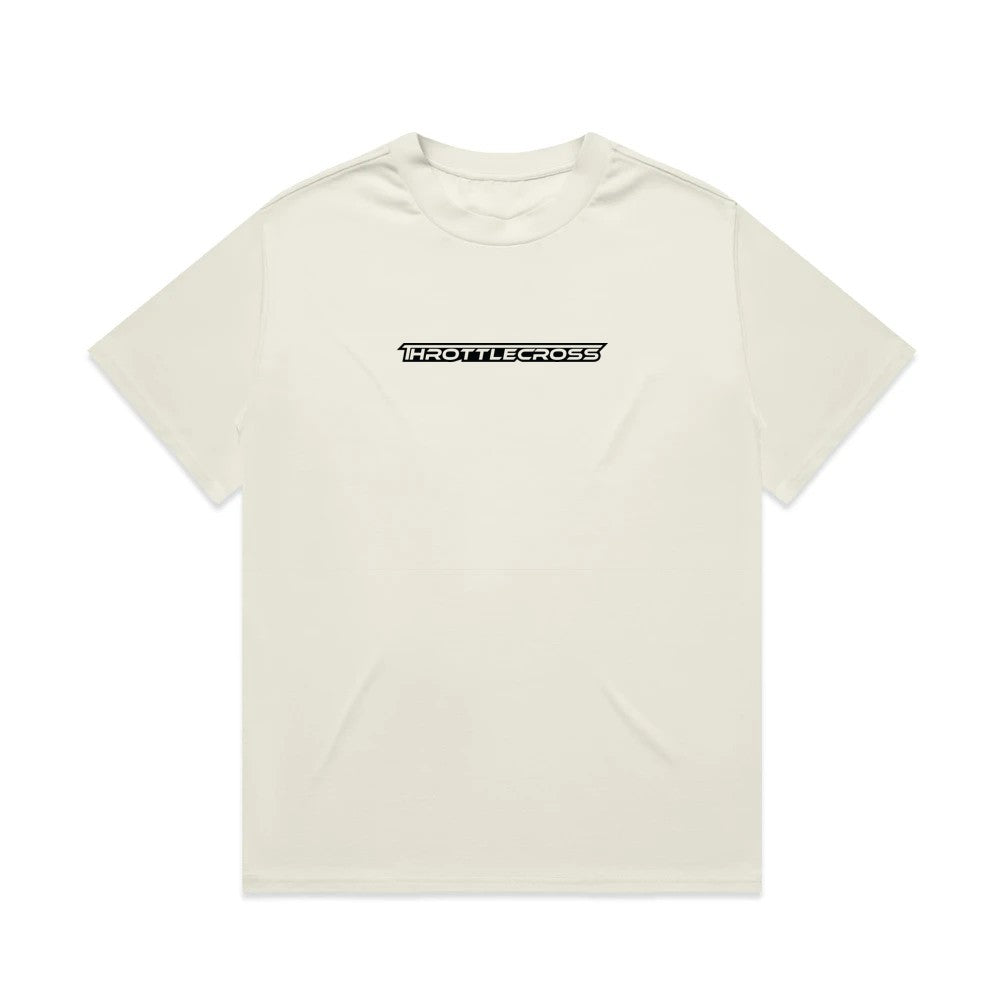 Throttlecross Logo Heavyweight Tee Tan Front