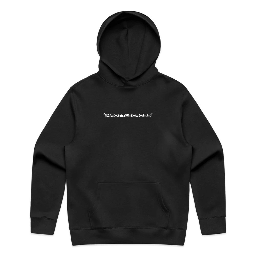 Throttlecross Logo Hoodie Black Front
