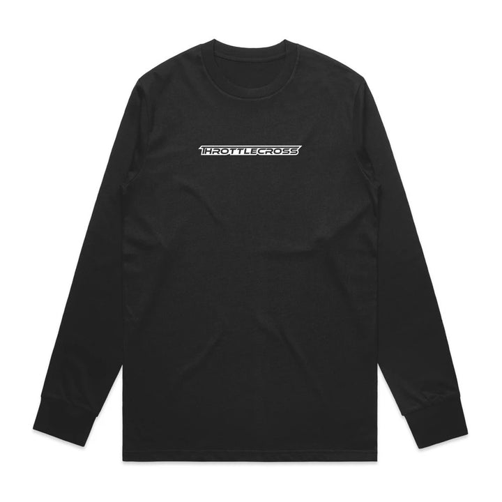 Throttlecross Logo Long Sleeve Tee Black Front