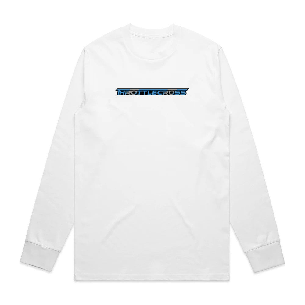 Throttlecross Long Sleeve Tee White Front