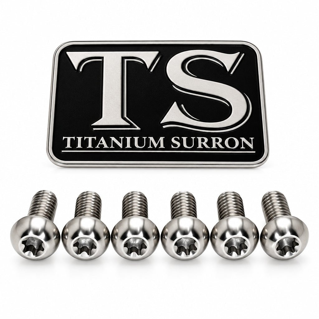Titanium Fork Plastic/Guard Bolts for Most Forks — close-up thread detail