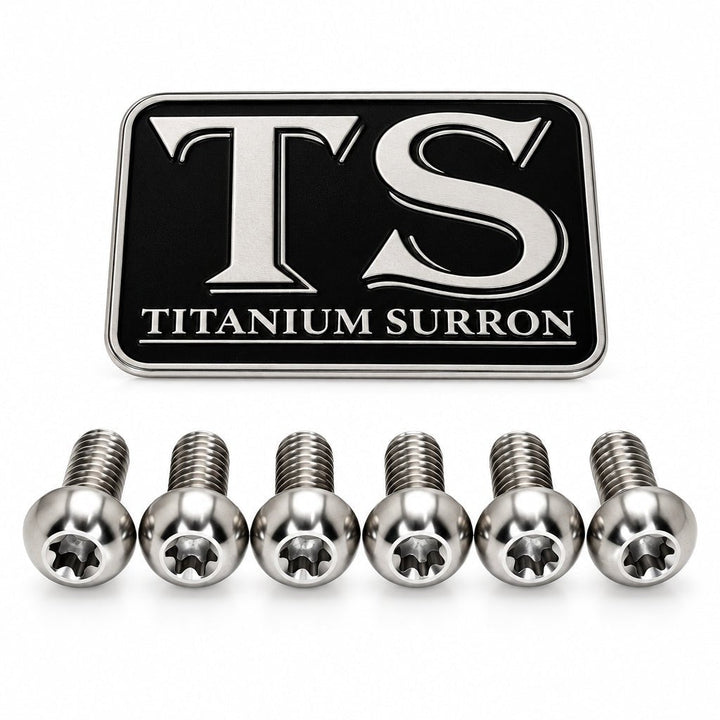 Titanium Fork Plastic/Guard Bolts for Most Forks — close-up thread detail