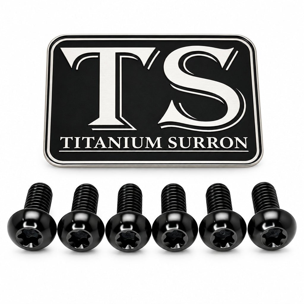 Titanium Fork Plastic/Guard Bolts for Most Forks — scale reference view