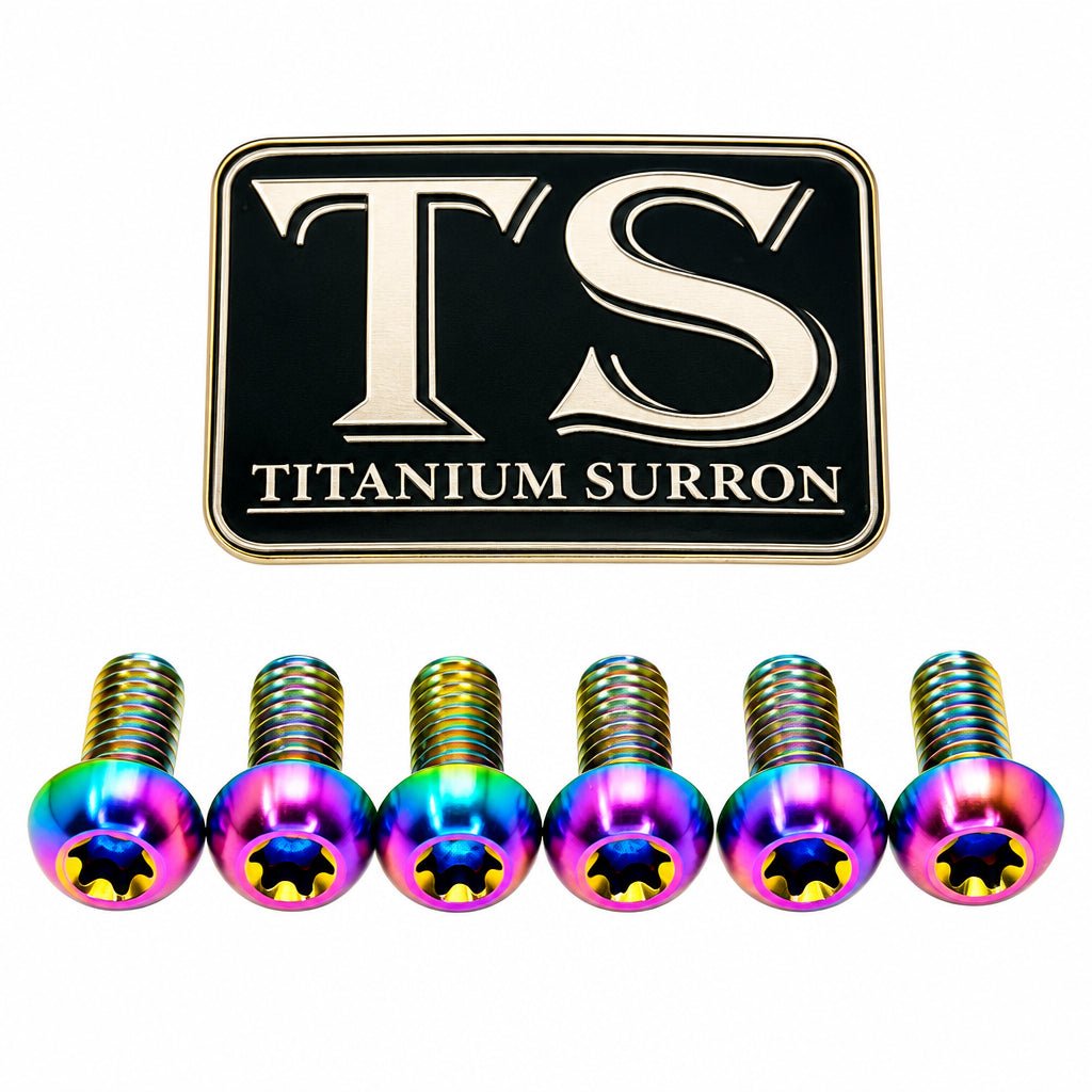 Titanium Fork Plastic/Guard Bolts for Most Forks — installed on fork guard