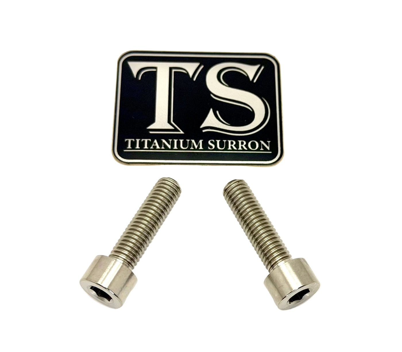 Titanium caliper bolts for Surron Ultra Bee — full set view