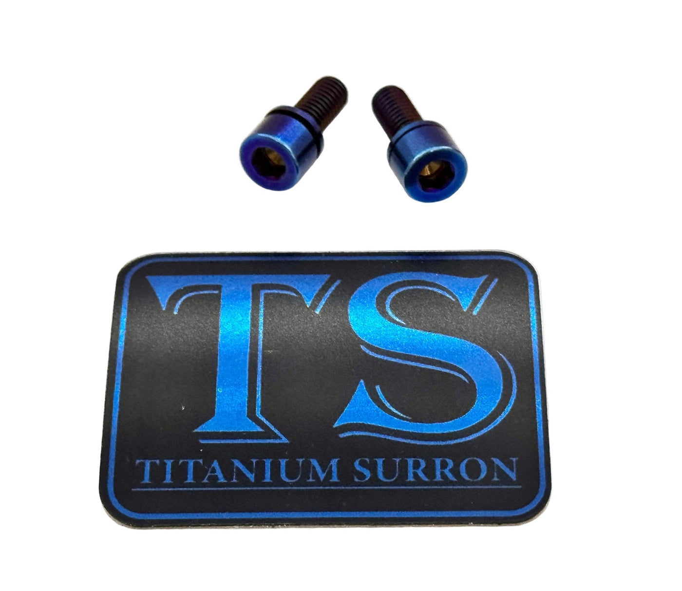Titanium e-moto headlight mount bolts — PVD coated set