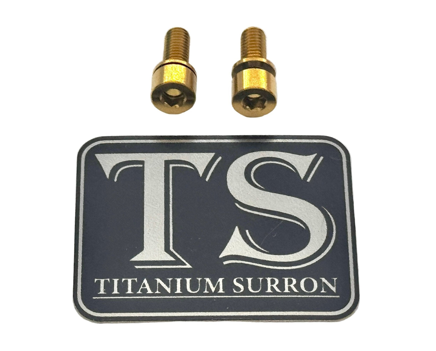 Titanium e-moto headlight mount bolts for Talaria — hardware layout