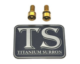 Titanium e-moto headlight mount bolts for Talaria — hardware layout