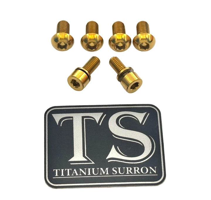 Titanium e-moto headlight mount bolts for Surron and Talaria — Grade 5 kit