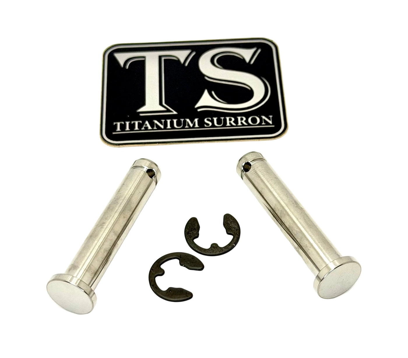 Titanium Foot Peg Pins for Surron, Talaria & E-Ride Pro — installed view