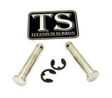 Titanium Foot Peg Pins for Surron, Talaria & E-Ride Pro — installed view