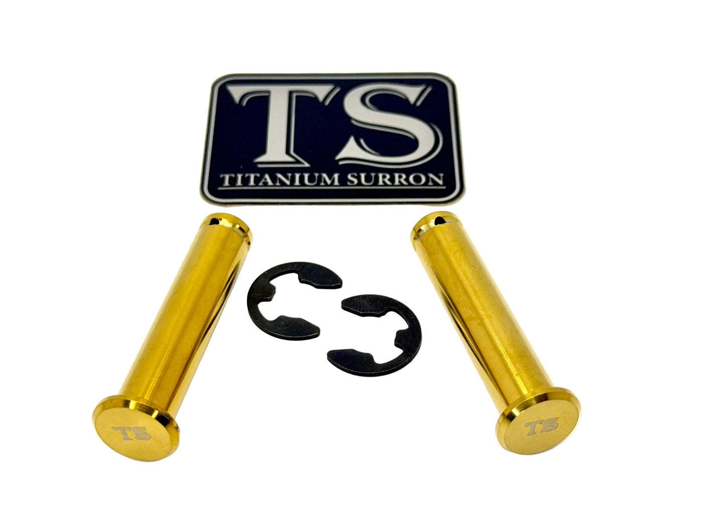 Titanium Foot Peg Pins for Surron, Talaria & E-Ride Pro — kit contents