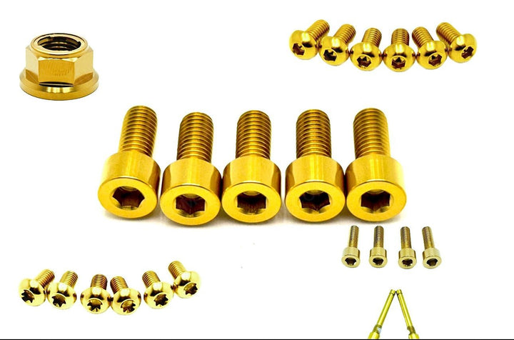 Titanium Front and Rear Wheel Bolt Kit