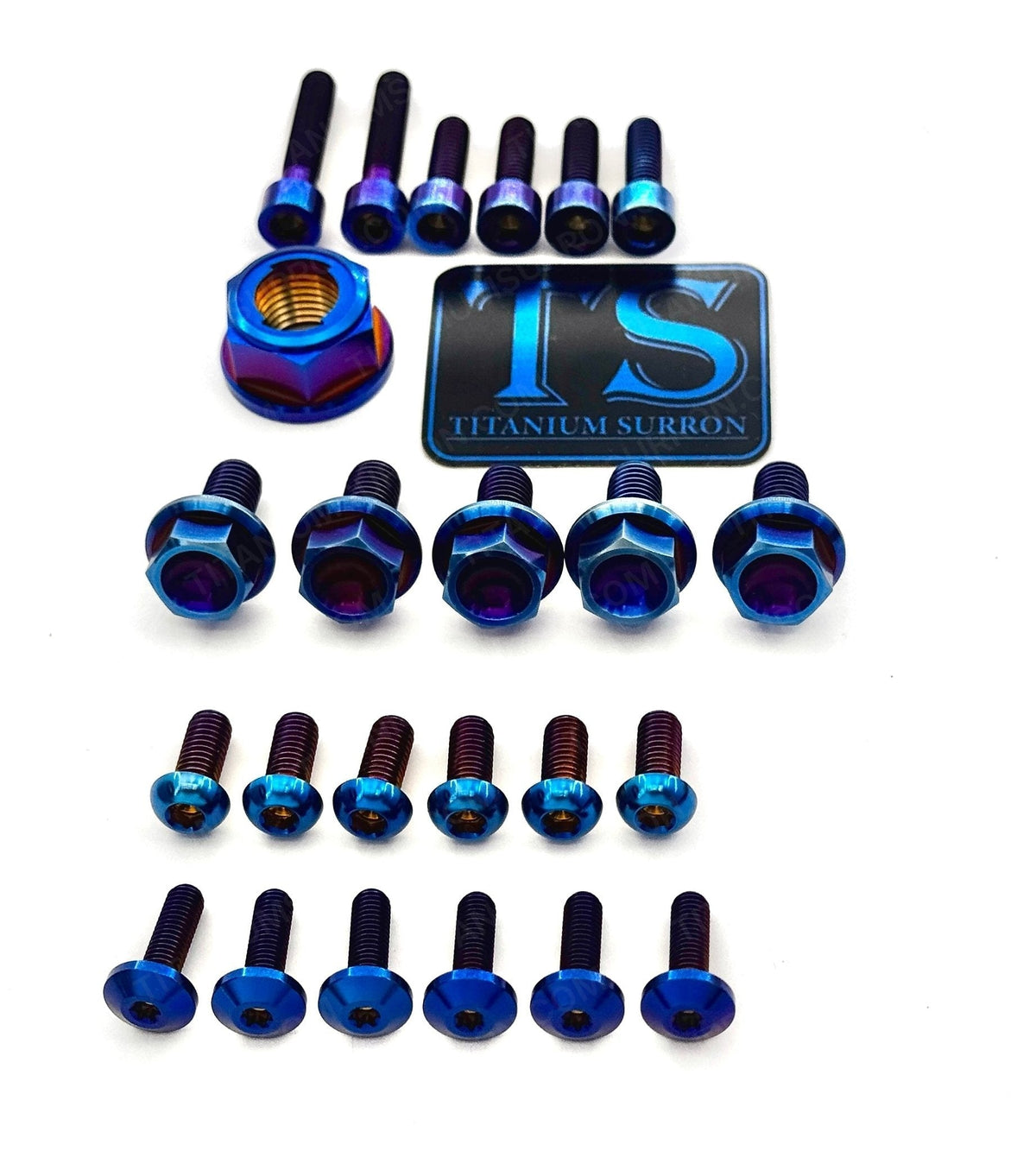 Titanium Front and Rear Wheel Bolt Kit