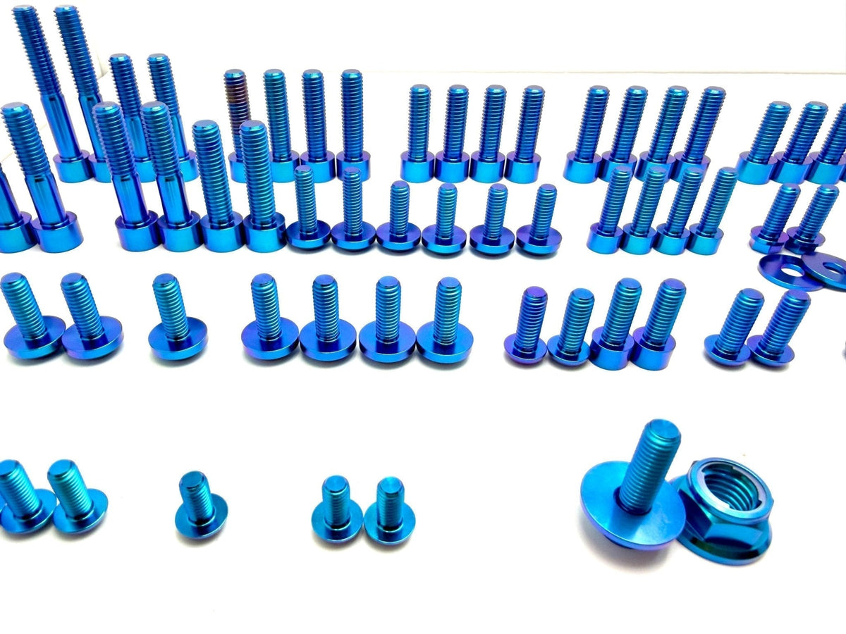 Titanium Full Body Bolt Kit for Rerode R1 — scale reference view