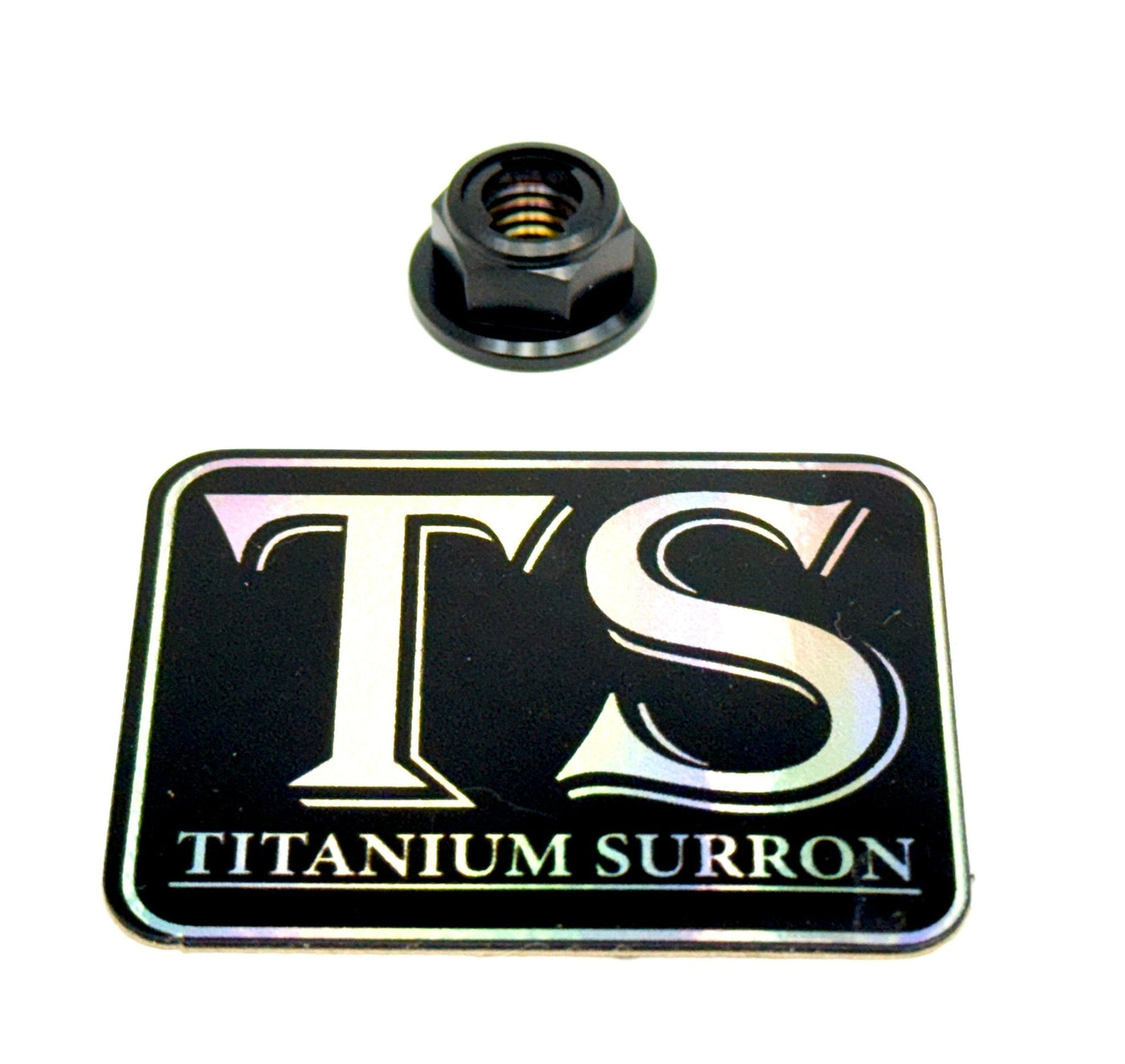 M8 Titanium Locking Flange Nut, Aerospace Grade — nut detail