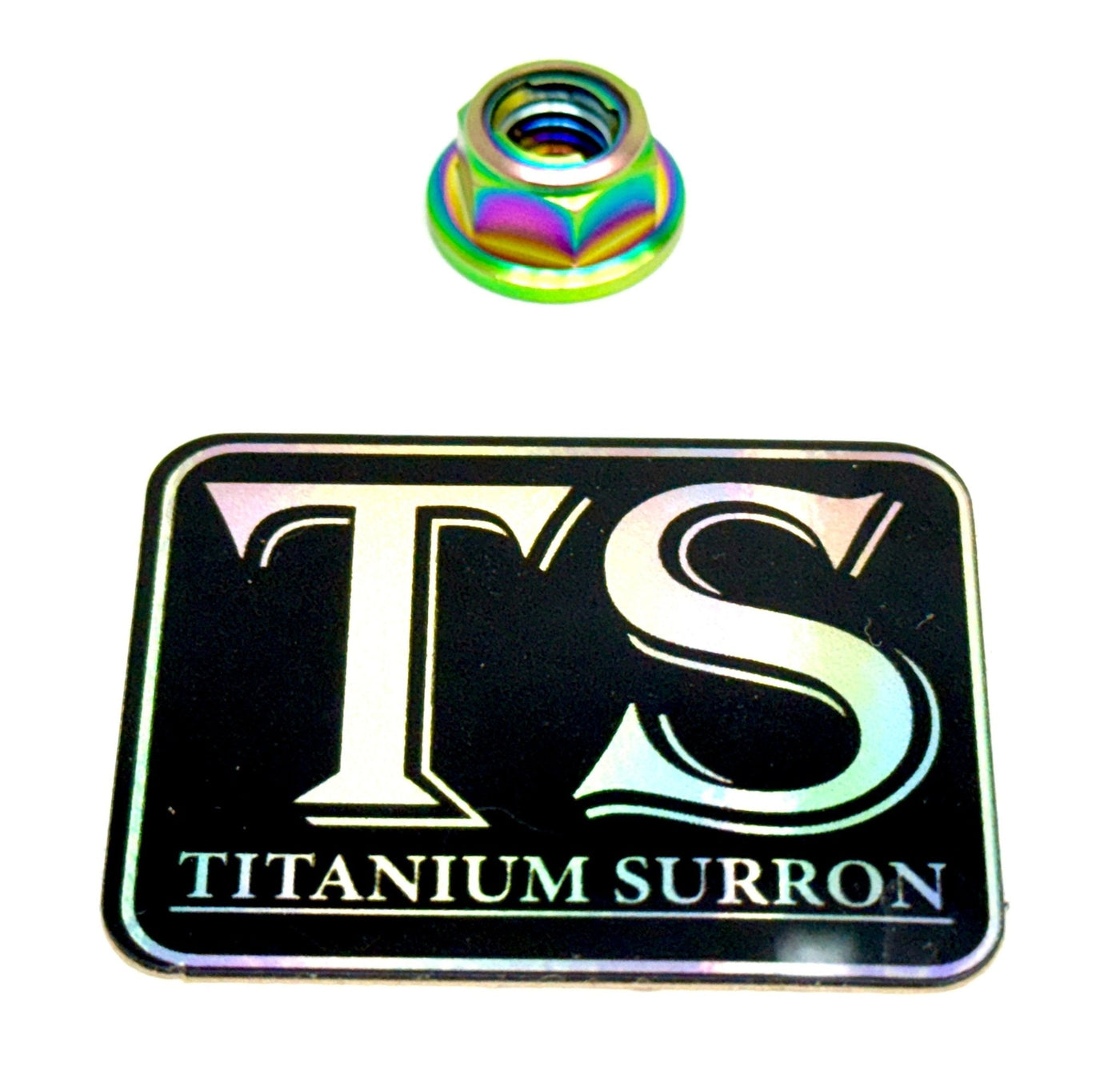 M8 Titanium Locking Flange Nut, Aerospace Grade — color finish