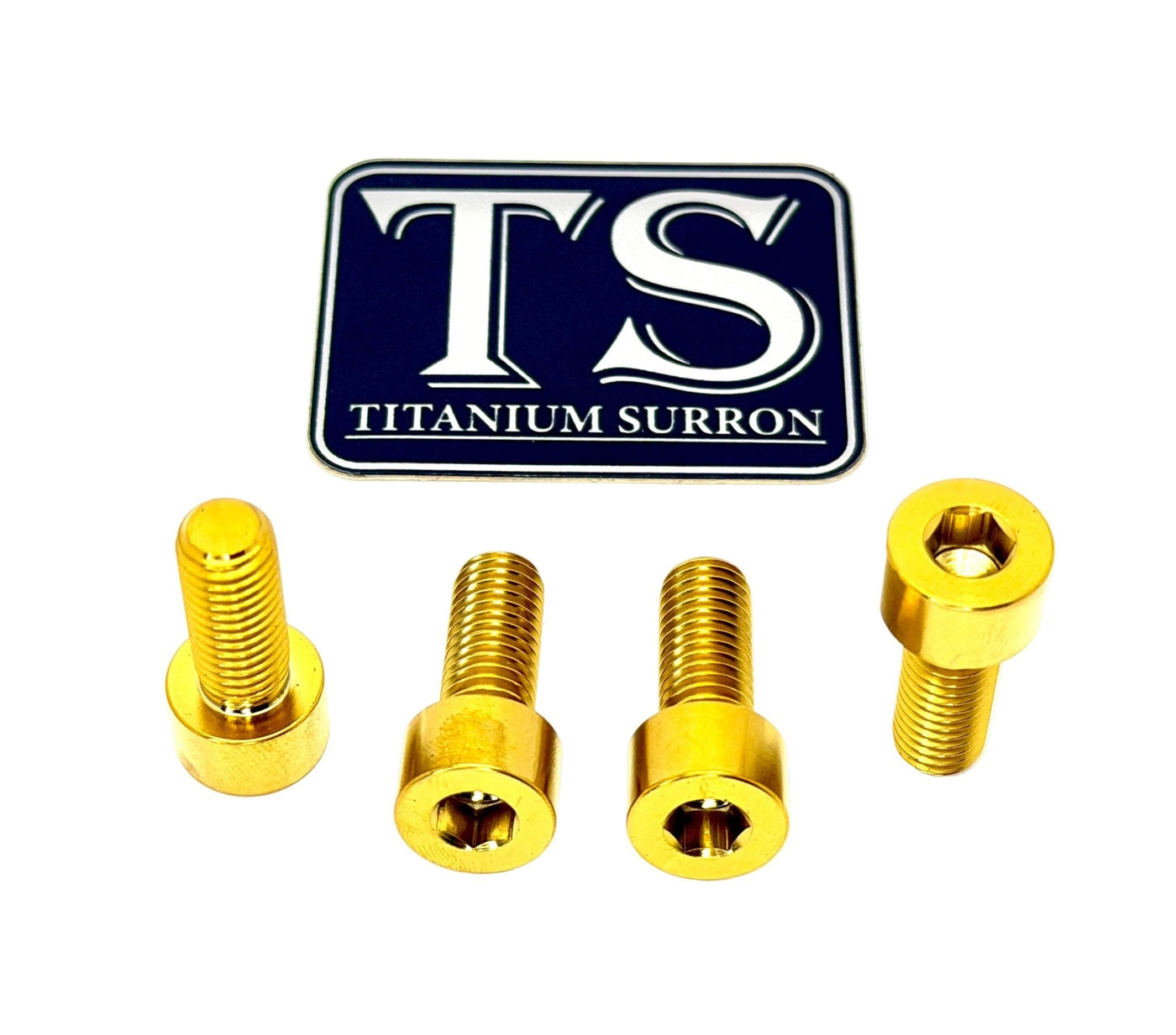 Titanium peg bracket bolts for Surron LBX — PVD coated