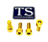 Titanium peg bracket bolts for Surron LBX — PVD coated