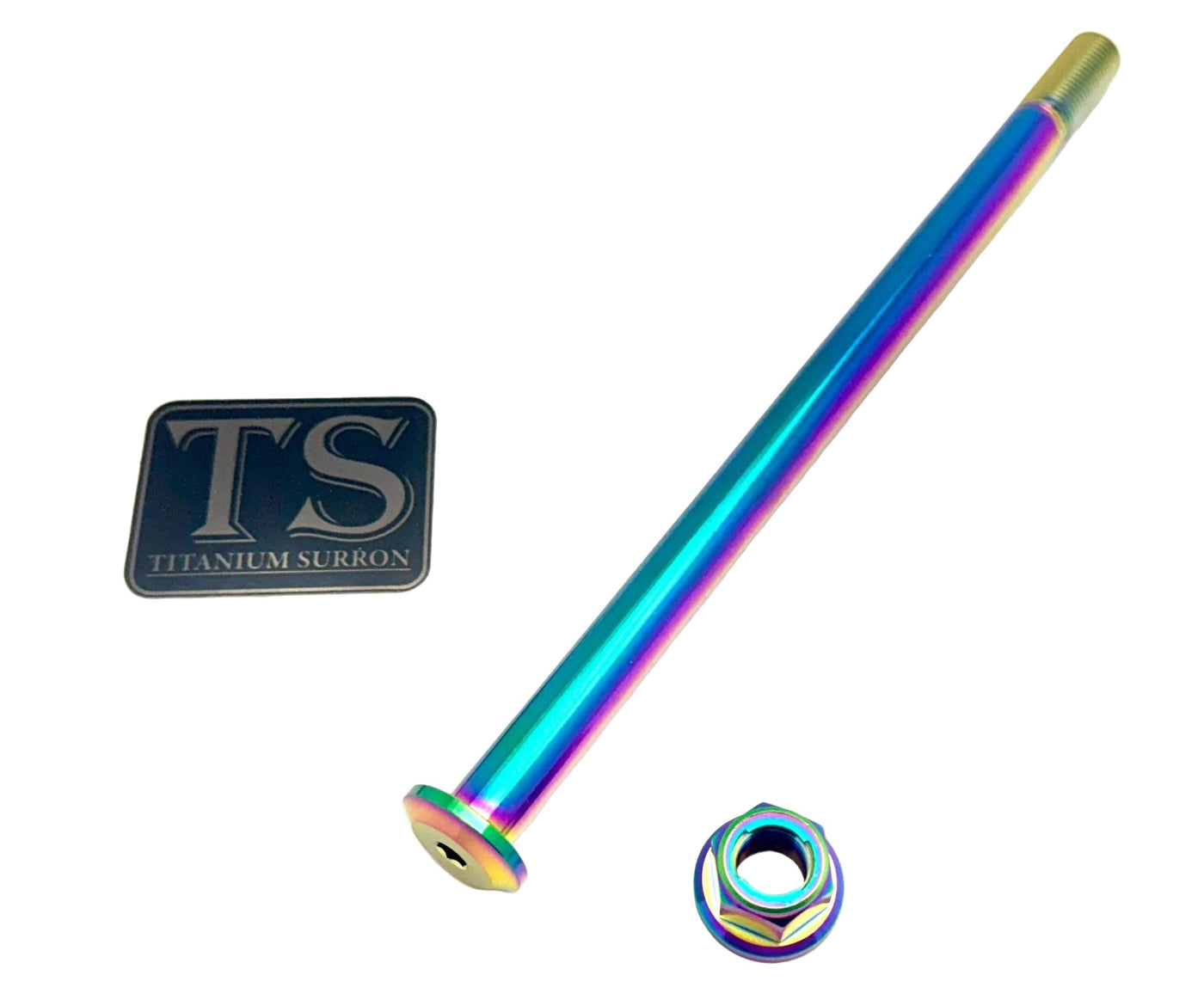 Titanium rear axle and nut for Talaria MX3/MX4/XXX — color option