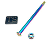 Titanium rear axle and nut for Talaria MX3/MX4/XXX — color option