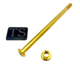 Titanium rear axle for Talaria — PVD coated detail