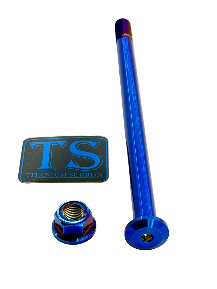 Titanium rear axle for Talaria MX3/MX4/XXX — anodized finish