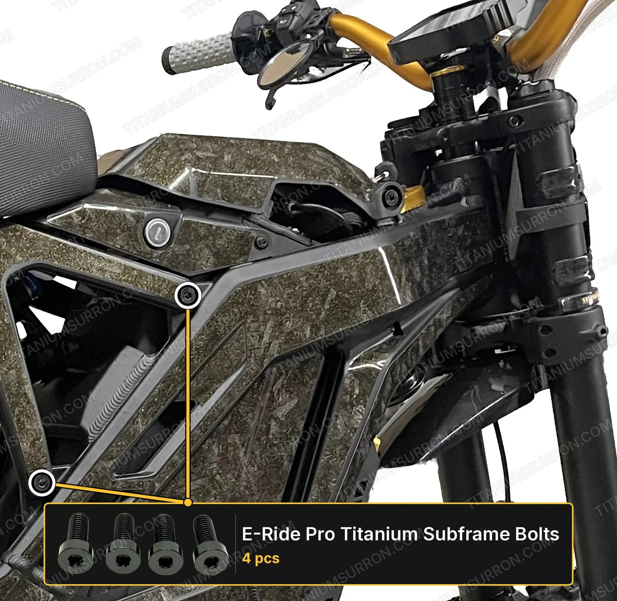 Titanium Seat/ Subframe Bolts for E-moto